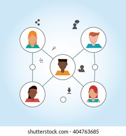 Communication  vector design, editable graphic