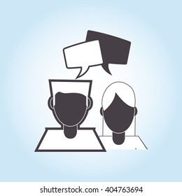 Communication  vector design, editable graphic