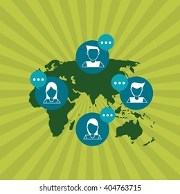 Communication  vector design, editable graphic