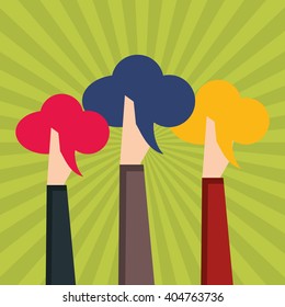Communication  vector design, editable graphic