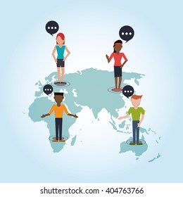 Communication  vector design, editable graphic