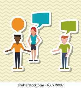 Communication  vector design, editable graphic