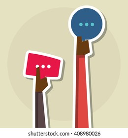 Communication  vector design, editable graphic