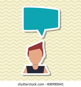 Communication  vector design, editable graphic