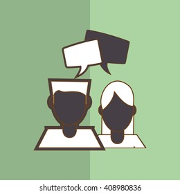 Communication  vector design, editable graphic