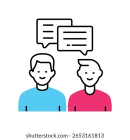 Communication Vector Filled outline illustration style icon. EPS 10 file