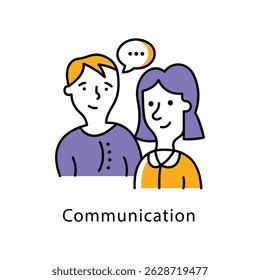 Communication Vector Filled Outline Style Icon. Eps 10 File 