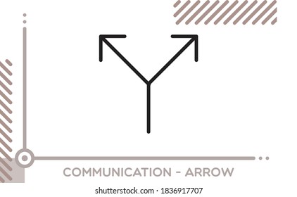 Communication Vector Icon Arrow Line