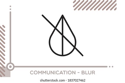 Control de desenfoque de iconos del vector de comunicación