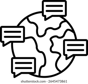 Icono de Vector de comunicación. Se puede utilizar para aplicaciones de impresión, móviles y de Web.