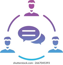 Ícone de vetor de comunicação. Pode ser usado para impressão, aplicativos móveis e da Web.