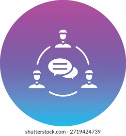 Kommunikationsvektorsymbol. Kann für Druck-, Mobil- und Web-Anwendungen verwendet werden.