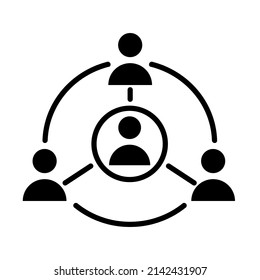 Communication Vector Icon. collaboration illustration sign. cooperation symbol. Teamwork logo.