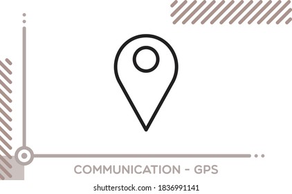 Communication Vector Icon GPS Pointer