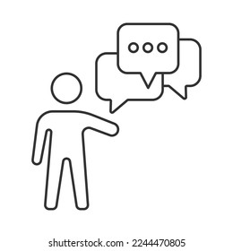 Communication vector icon. Line sign for mobile concept and web design. Symbol, logo illustration. Vector graphics