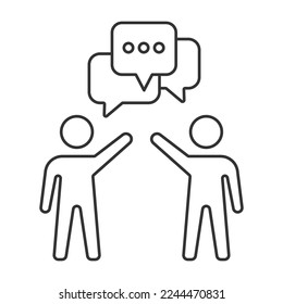 Communication vector icon. Line sign for mobile concept and web design. Symbol, logo illustration. Vector graphics