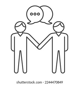 Icono vector de comunicación. Firma de línea para concepto móvil y diseño web. Símbolo, ilustración del logotipo. Gráficos vectoriales