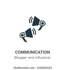 Communication vector icon on white background. Flat vector communication icon symbol sign from modern blogger and influencer collection for mobile concept and web apps design.