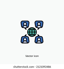 Communication vector icon. Premium quality.