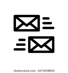 Icono de Vector de comunicación de enviar plano de papel, perfecto para mensajes, correo electrónico y compartir temas