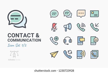 Communication vector icon set 1