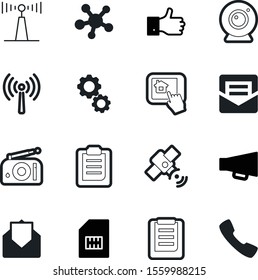 communication vector icon set such as: company, app, thumb, chip, motion, power, machinery, industry, cargo, online, style, announce, airport, mobility, progress, card, dish, teamwork, buttons