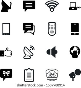 communication vector icon set such as: checklist, infrared, men, mic, device, company, structure, spot, wave, connection, cellular, hotline, clean, controller, ethernet, thumb, multicultural, report