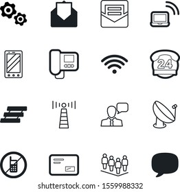 communication vector icon set such as: hour, smartphone, refrain, signboard, team, chat, wheel, messaging, caution, advice, employee, art, community, home, engine, stack, satellite, buttons, remember