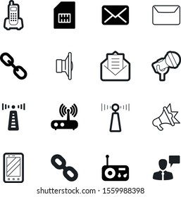 communication vector icon set such as: data, bubble, speaker, chip, work, marketing, toy, bullhorn, modem, record, microphone, communicate, logistic, contour, vocal, musical, icons, performance, man