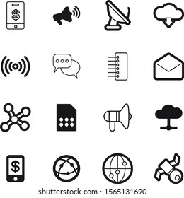 communication vector icon set such as: telephone, envelope, home, hotspot, elegant, excursion, electronic, radio, blank, service, space, dialog, website, gateway, contact, chat, quote, mail, photo