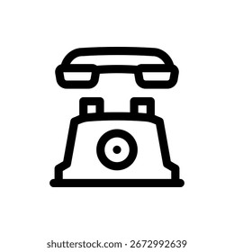 Kommunikationsvektorsymbol des Telefonhörers, ideal für Anruf-, Kontakt- und Support-Designs