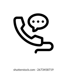 Icono de Vector de comunicación del receptor de teléfono, ideal para contacto, Servicio al cliente y temas de negocios