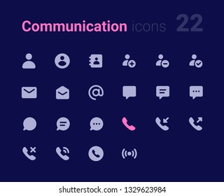 Communication vector icons Set