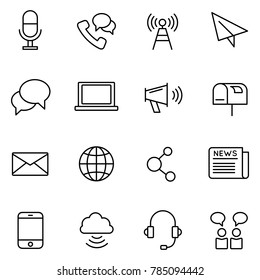 Communication Vector Icons. Universal communication icon to use in web and mobile UI.