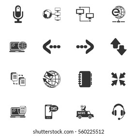 communication vector icons for user interface design