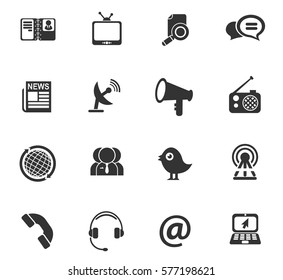 communication vector icons for user interface design
