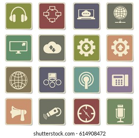communication vector icons for user interface design