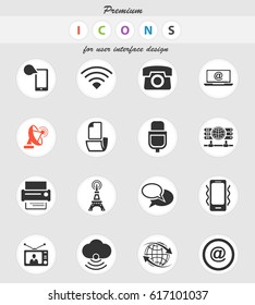 communication vector icons for user interface design