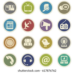 communication vector icons for user interface design