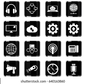communication vector icons for user interface design