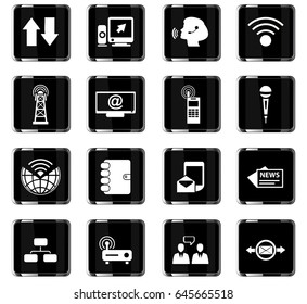 communication vector icons for user interface design