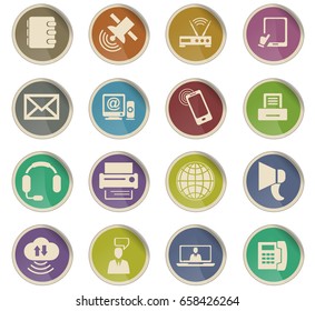 communication vector icons for user interface design