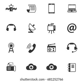 communication vector icons for web and user interface design