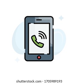 Ilustración del vector de comunicación. Icono de estilo de esquema rellenado. Símbolo de tecnología y trabajo inteligente. 