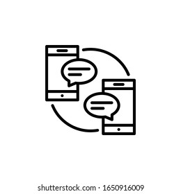 Communication vector illustration outline icon. Information Technology EPS 10