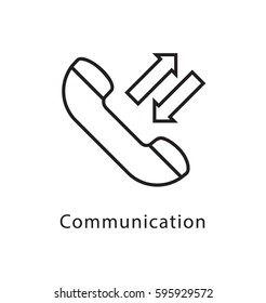 Communication Vector Line Icon 