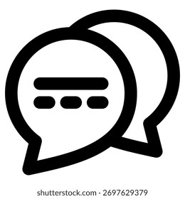 Icono de línea de Vector de comunicación en negrita