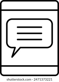 Communication Vector Line Icon Design