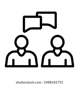 Communication Vector Line Icon Design