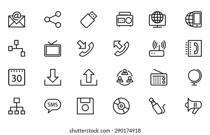 Communication Vector Line Icons 2